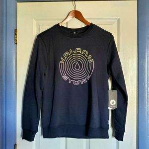 Volcom Supply Stone Crew Navy Sweatshirt/Sweater